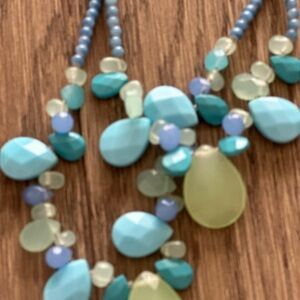 Talbots Blue and Green  Beaded Necklace